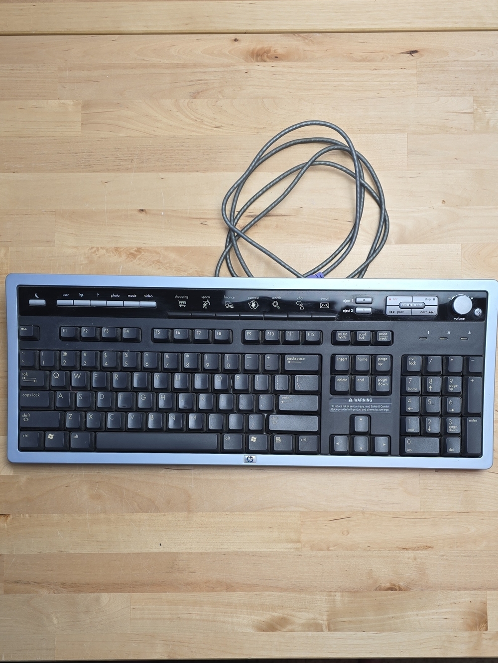 Vintage Y2K HP PS/2 Multimedia Keyboard (Model 5209)